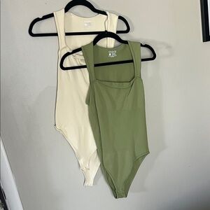 Square Neck Tank Top Bodysuits